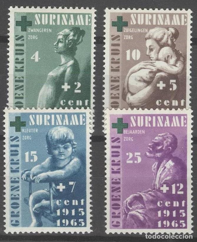 Sellos: SURINAM 1965 SERIE 4 STAMPS MNH CRUZ VERDE GREEN CROSS CROCE VERDE GRUNES KREUZ CROIX VERTE