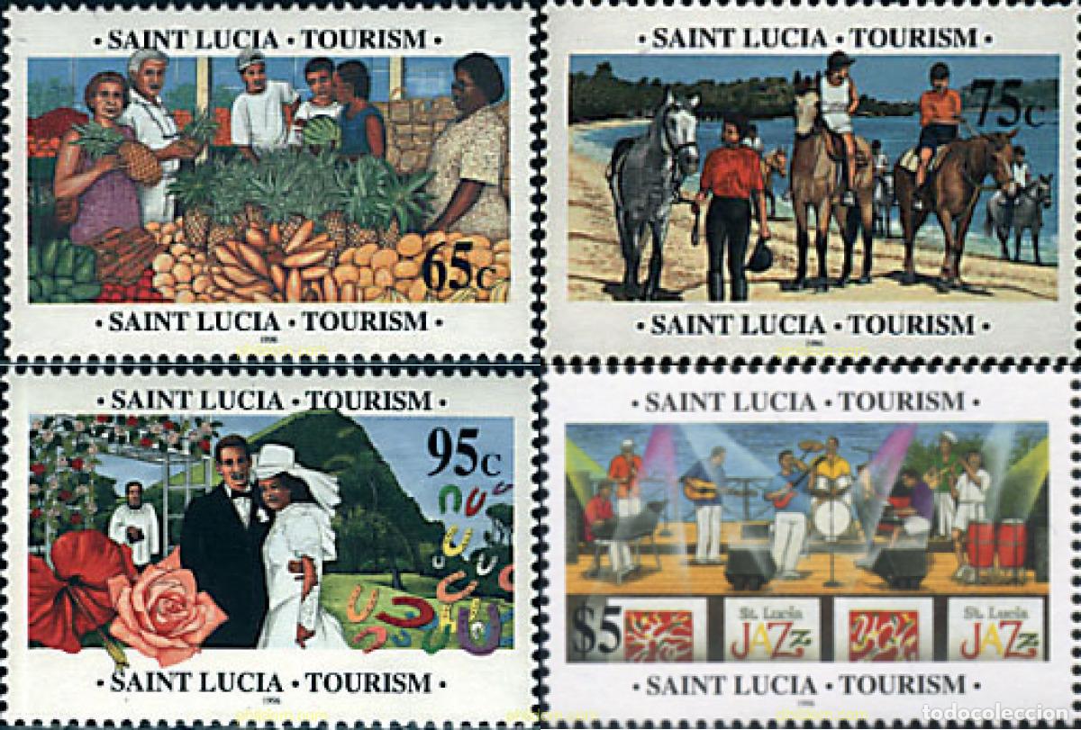 Sellos: 93289 MNH SANTA LUCIA 1996 TURISMO