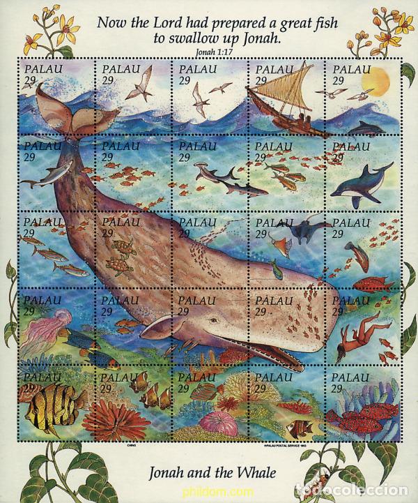 Sellos: 337138 MNH PALAU 1993 JONAS Y LA BALLENA