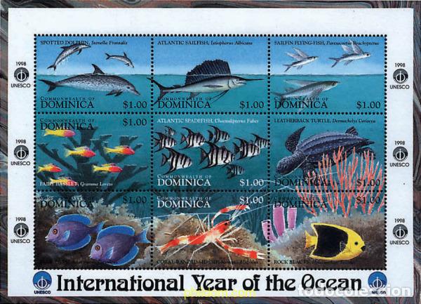 Sellos: 569873 MNH DOMINICA 1998 A&Ntilde;O INTERNACIONAL DE LOS OCEANOS