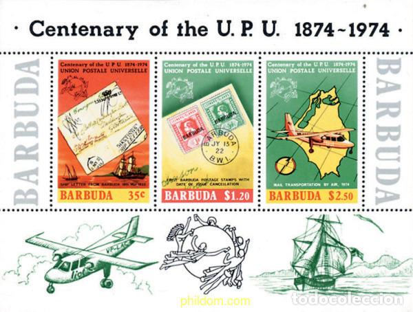 Sellos: 60922 MNH BARBUDA 1974 CENTENARIO DE LA UNION POSTAL UNIVERSAL
