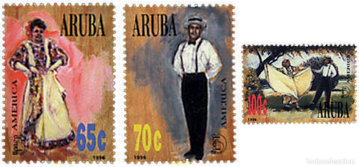 Sellos: 47403 MNH ARUBA 1996 AMERICA-UPAEP 1996 - TRAJES REGIONALES