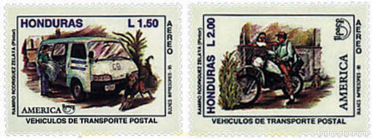 Sellos: 51260 MNH HONDURAS 1995 AMERICA-UPAEP 1994 - TRANSPORTES POSTALES