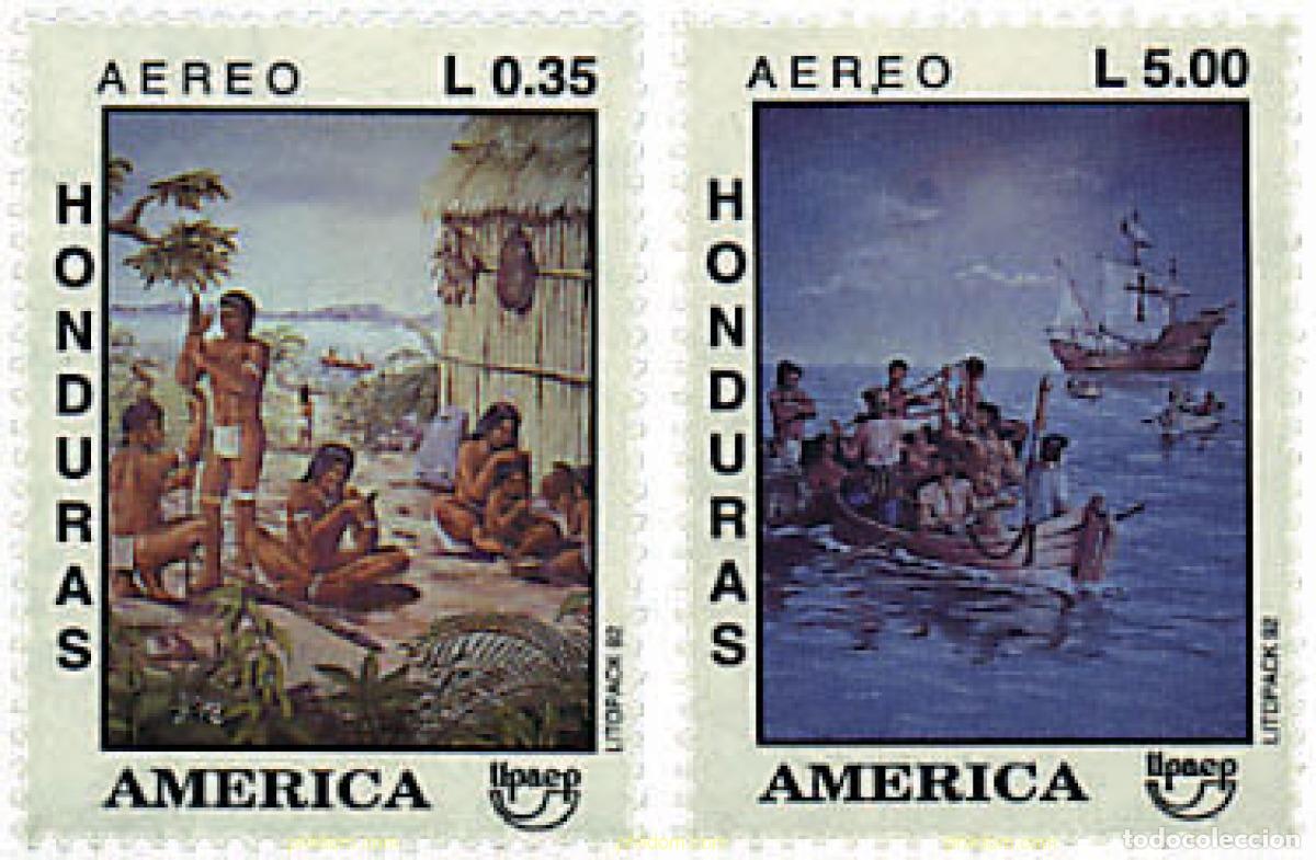 Sellos: 30998 MNH HONDURAS 1992 AMERICA-UPAEP 1992 - V CENTENARIO DEL DESCUBRIMIENTO