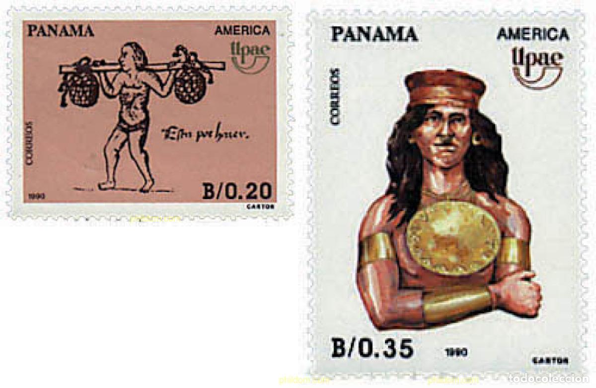 Sellos: 31086 MNH PANAMA 1990 AMERICA-UPAEP 1990 - EL MEDIO NATURAL QUE VIERON LOS DESCUBRIDORES