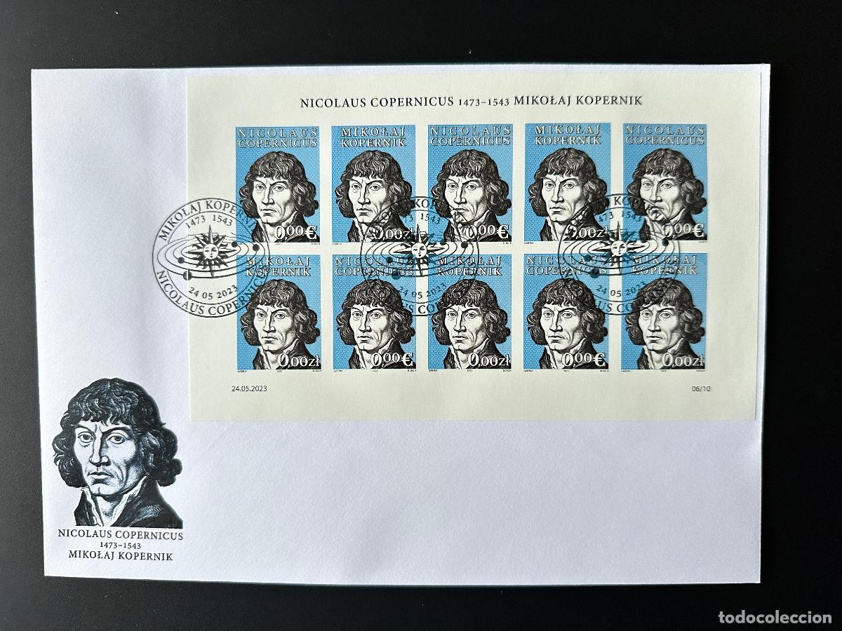 Stamps: 0&euro; 2023 - Hoja FDC IMPERF 'Nicolaus Copernicus' Matej Gabris tipo I
