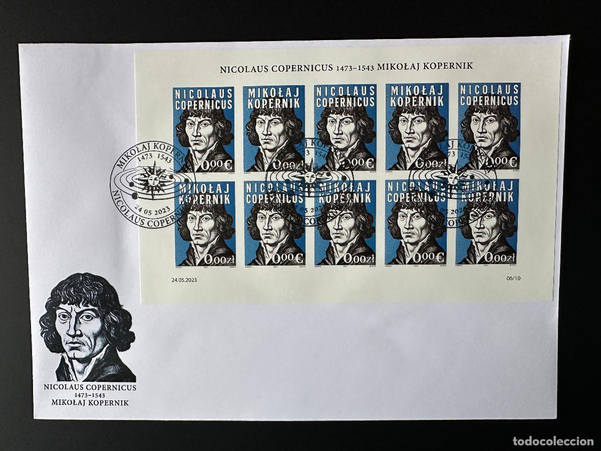 Stamps: 0&euro; 2023 - Hoja FDC IMPERF 'Nicolaus Copernicus' Matej Gabris tipo II