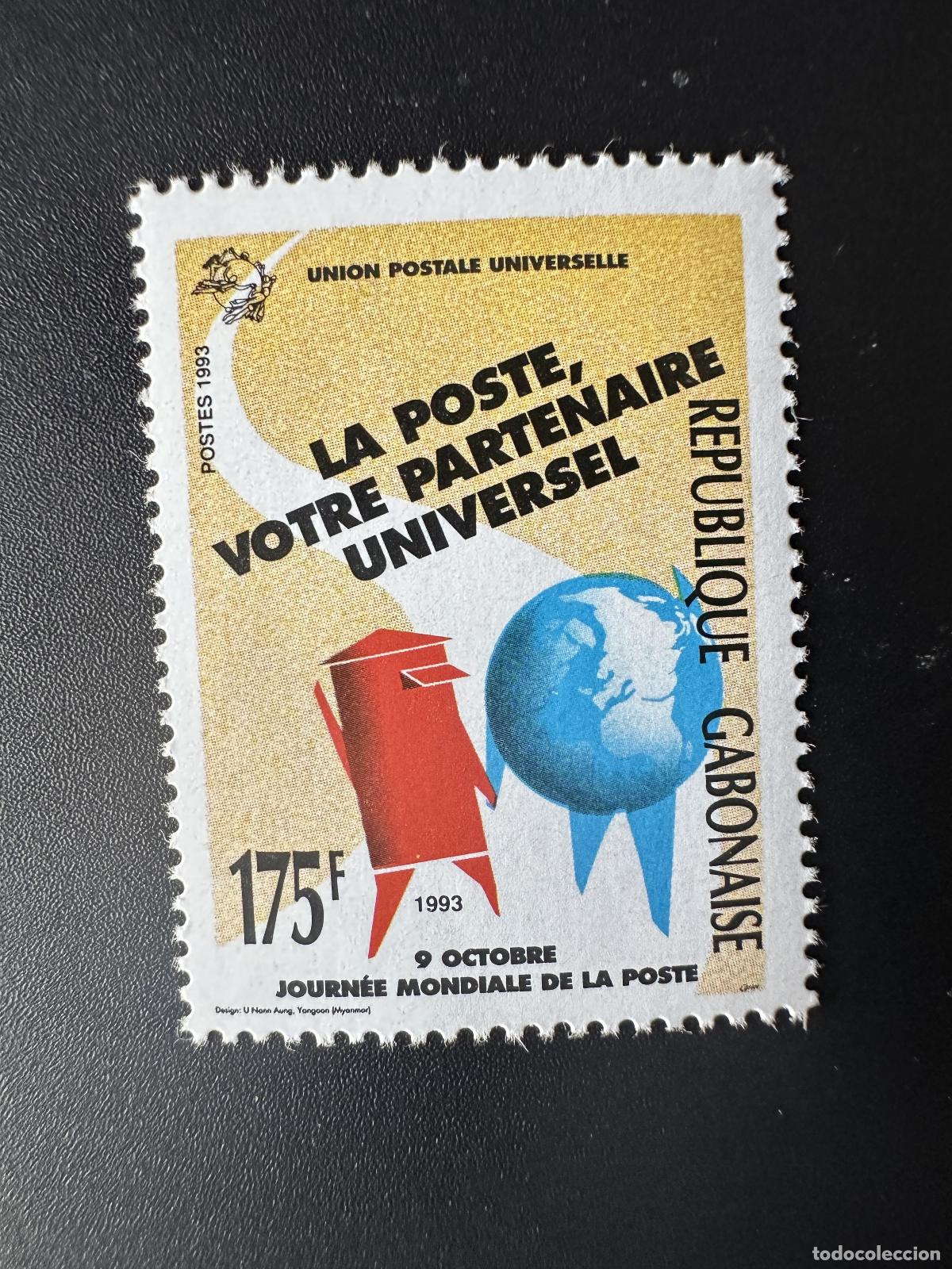 Sellos: Gab&oacute;n 1993 Mi. 1167 D&iacute;a Mundial del Correo 9 de octubre (UPU)
