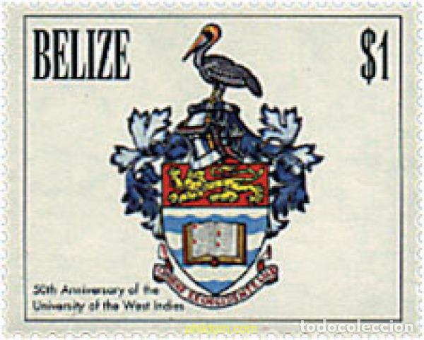 Sellos: 35313 MNH BELIZE 1998 50 ANIVERSARIO DE LA UNIVERSIDAD DE LAS INDIAS OCCIDENTALES