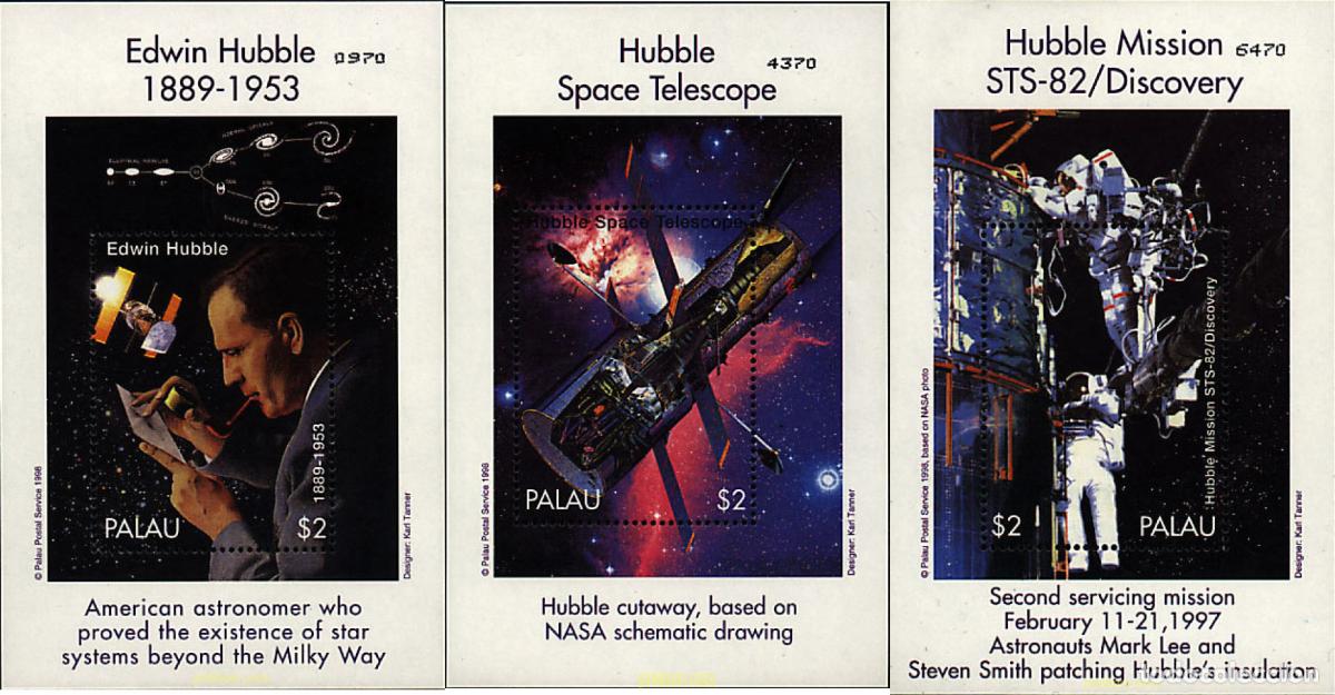 Sellos: 46519 MNH PALAU 1998 TELESCOPIO ESPACIAL HUBBLE