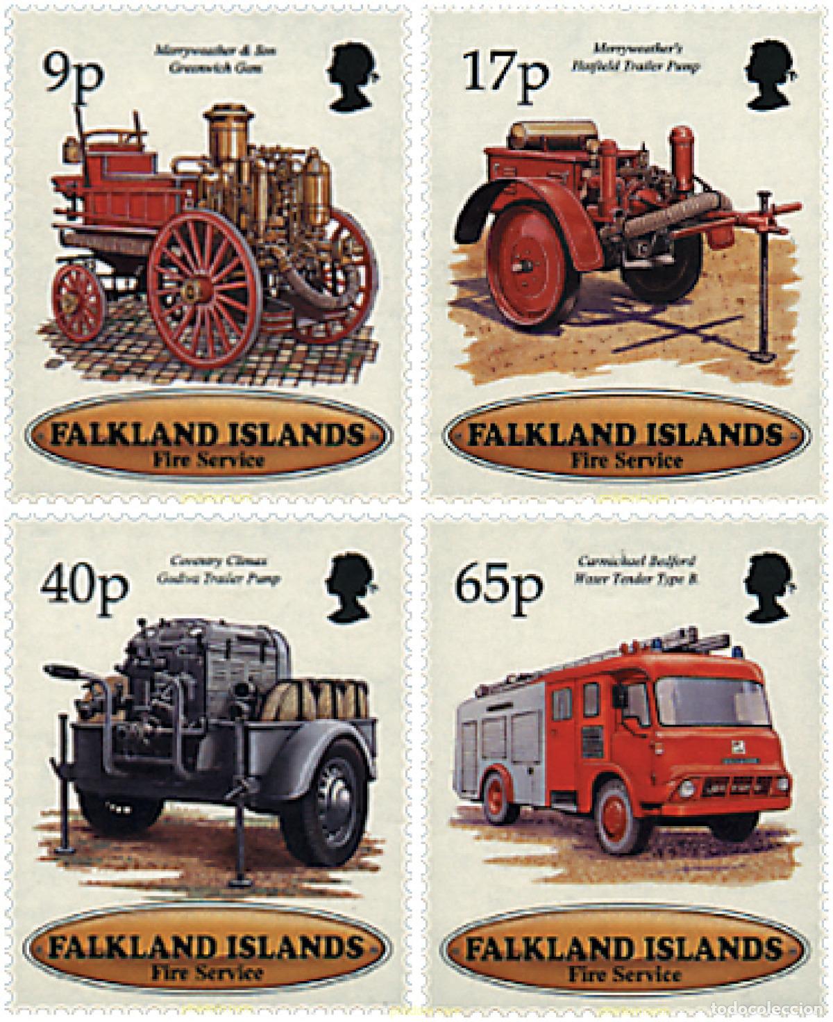 Sellos: 43217 MNH FALKLAND 1998 CENTENARIO DEL CUERPO DE BOMBEROS DE FALKLAND