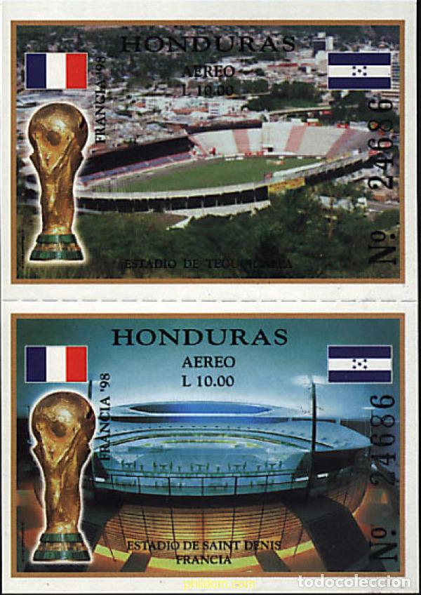 Sellos: 5115 MNH HONDURAS 1998 COPA DEL MUNDO DE FUTBOL. FRANCIA-98