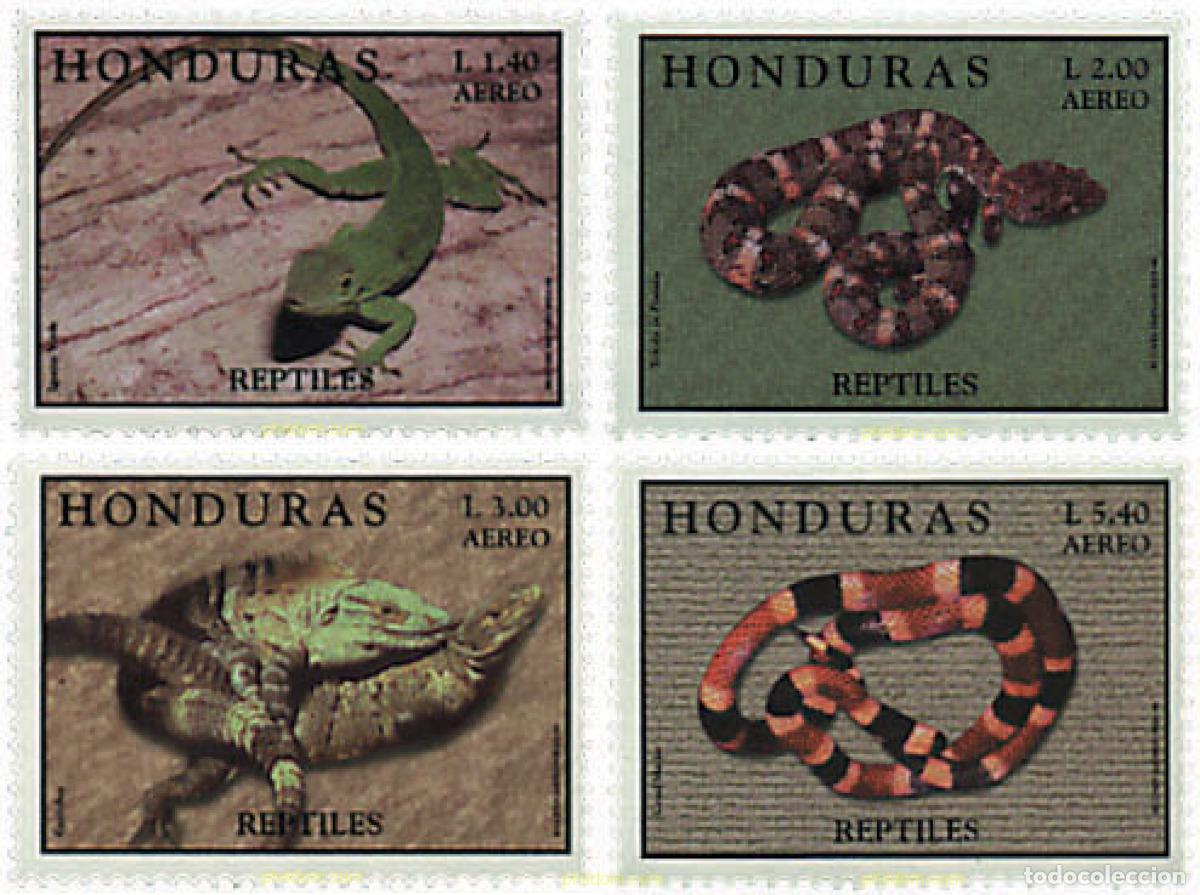 Sellos: 37311 MNH HONDURAS 1998 REPTILES
