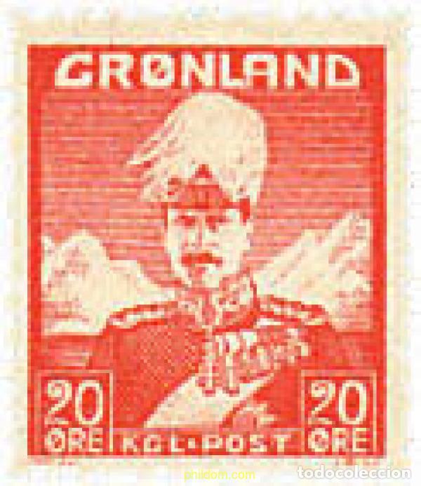 Sellos: 321112 MNH GROENLANDIA 1946 REY CHRISTIAN X Y OSO POLAR