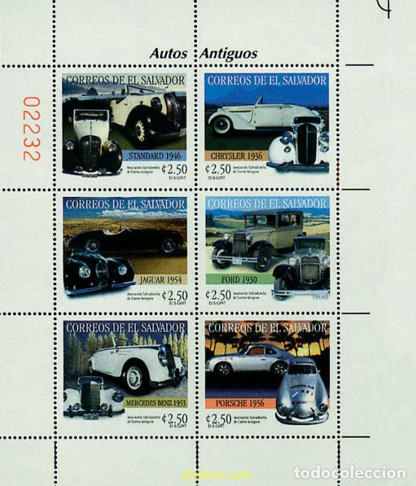 Sellos: 10544 MNH EL SALVADOR 1997 AUTOMOVILES ANTIGUOS