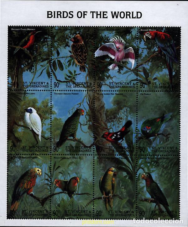 Sellos: 360517 MNH SAN VICENTE GRANADINAS 1998 AVES