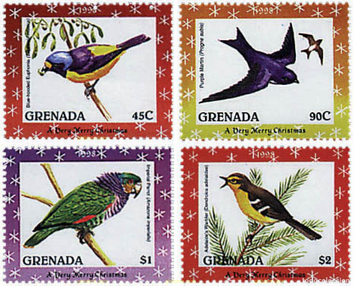 Sellos: 602668 MNH GRANADA 1998 NAVIDAD. AVES