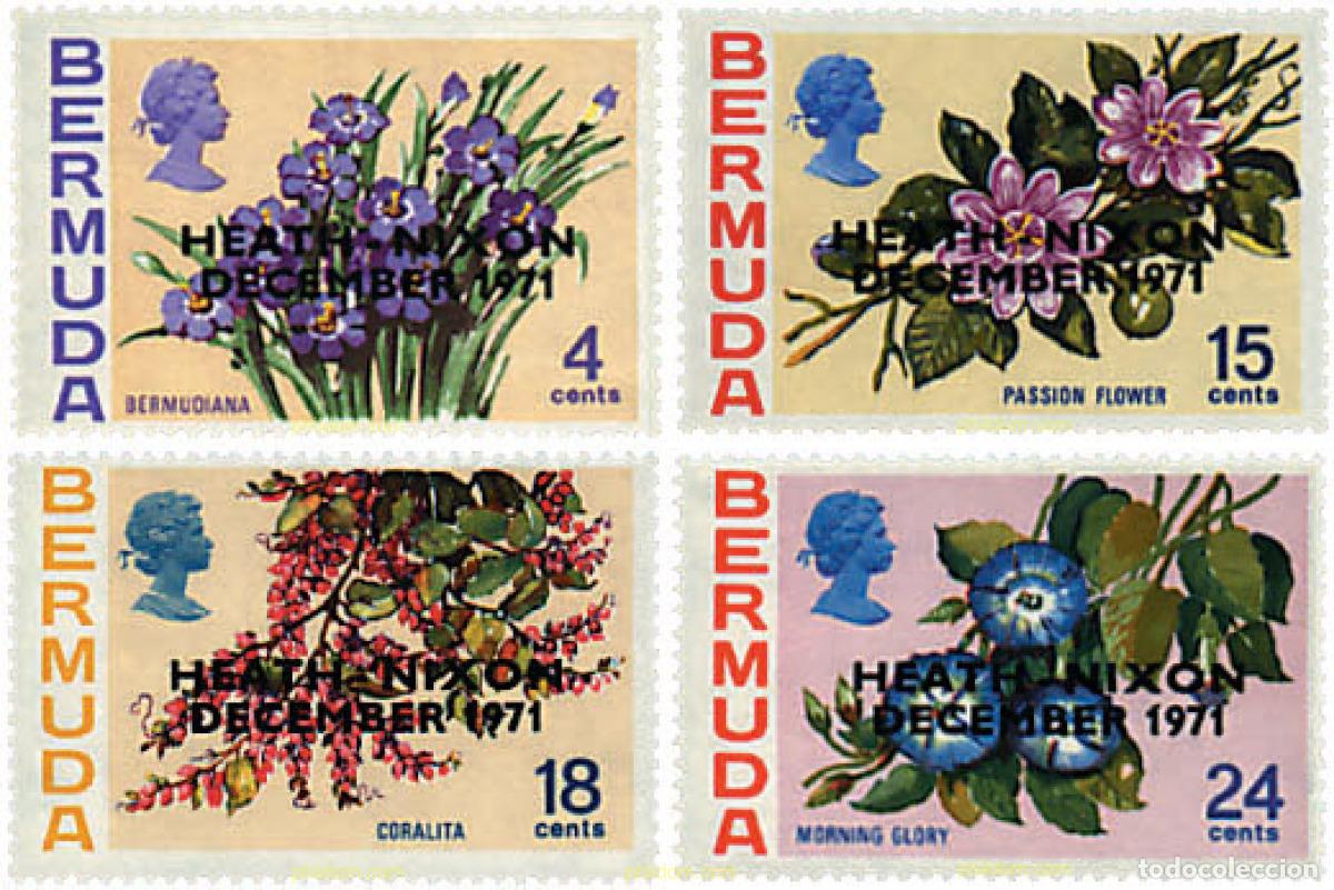 Sellos: 98682 MNH BERMUDAS 1971 REENCUENTRO HEATH-NIXON EN LAS BERMUDAS