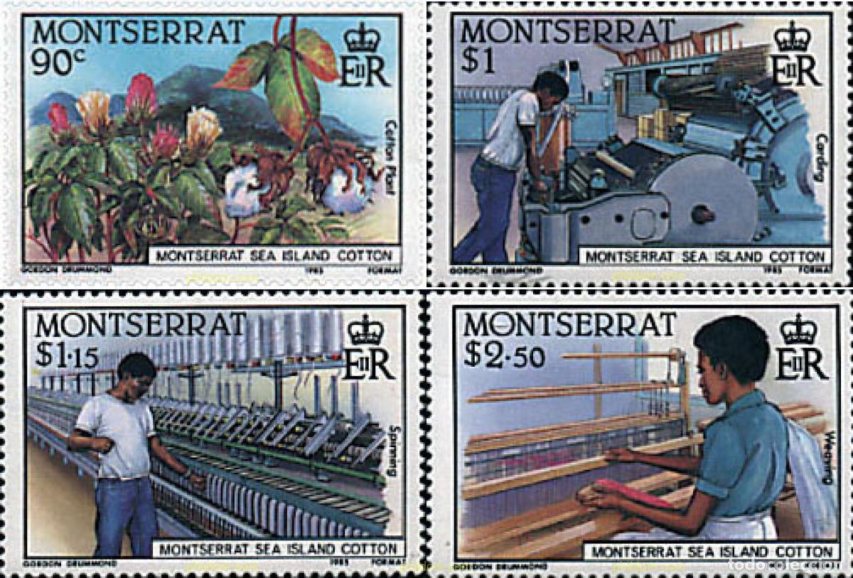 Sellos: 95218 MNH MONTSERRAT 1985 INDUSTRIA ALGODONERA