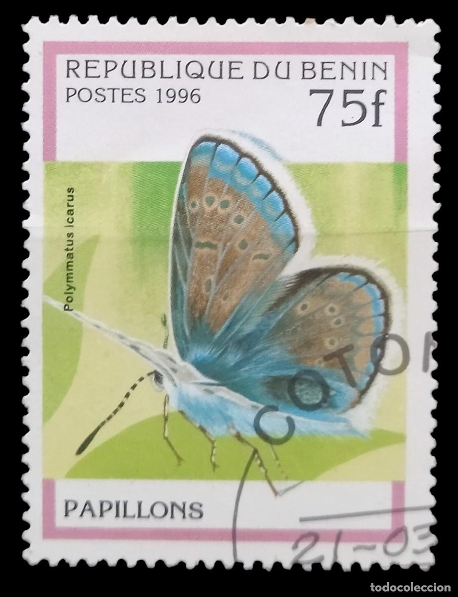 Sellos: BENIN 1996 Mariposas. USADO. - Foto 1