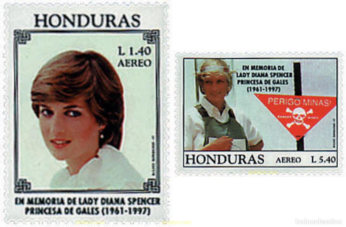 Sellos: 51346 MNH HONDURAS 1997 HOMENAJE A LA PRINCESA DIANA DE GALES