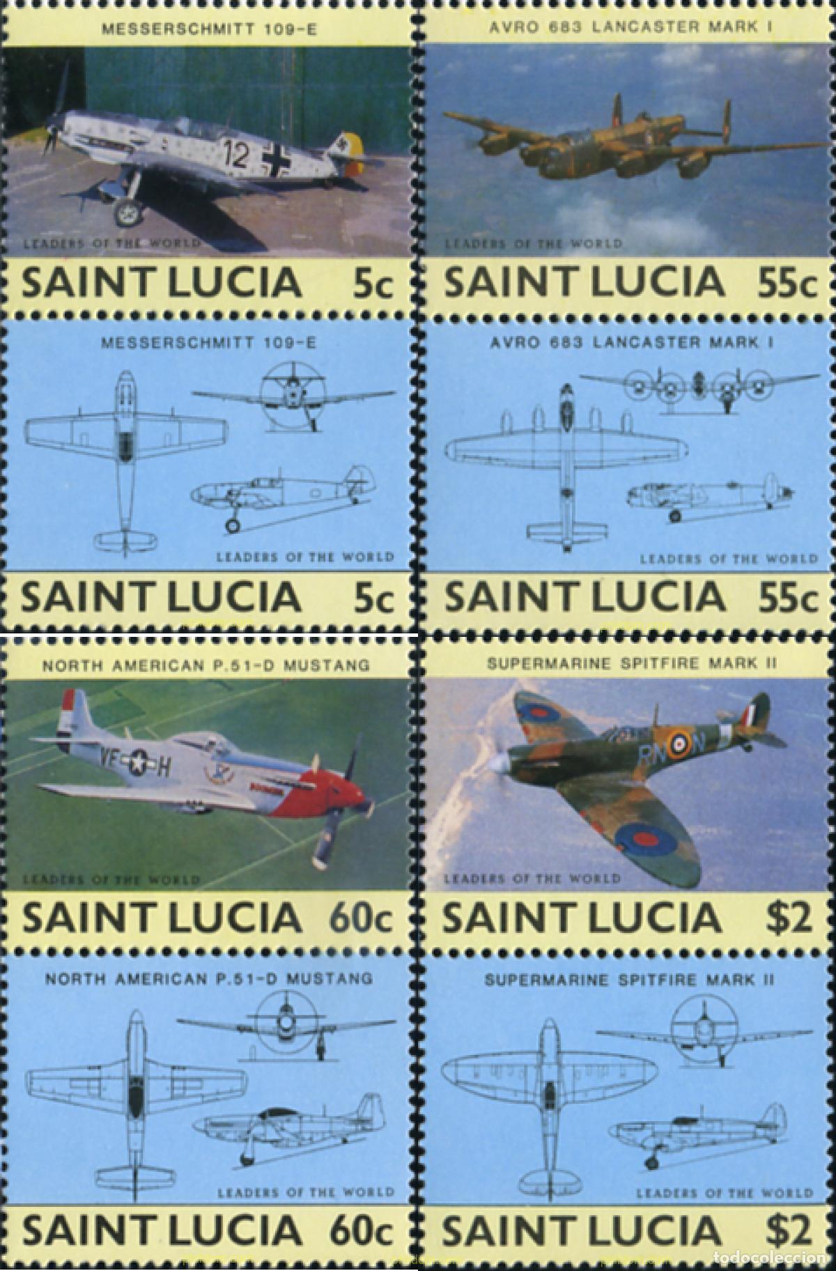 Timbres: 360672 MNH SANTA LUCIA 1985 AVIONES