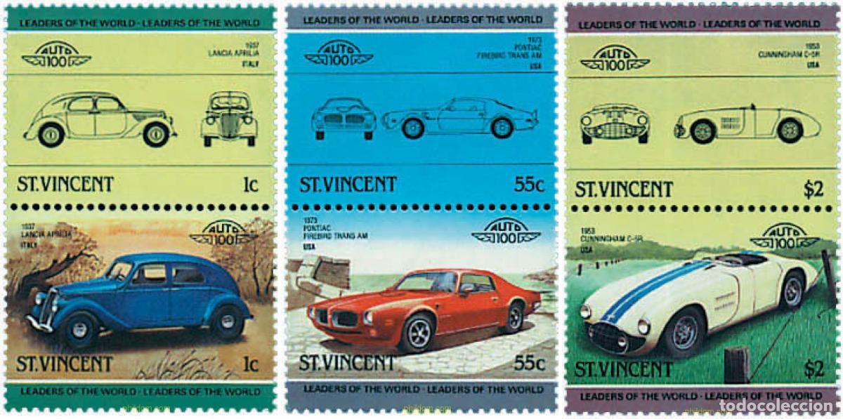 Timbres: 6721 MNH SAN VICENTE 1985 AUTOMOVILES