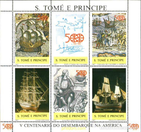 Timbres: 243865 MNH SANTO TOME Y PRINCIPE 1987 500 ANIVERSARIO DEL DESCUBRIMIENTO DE AMERICA