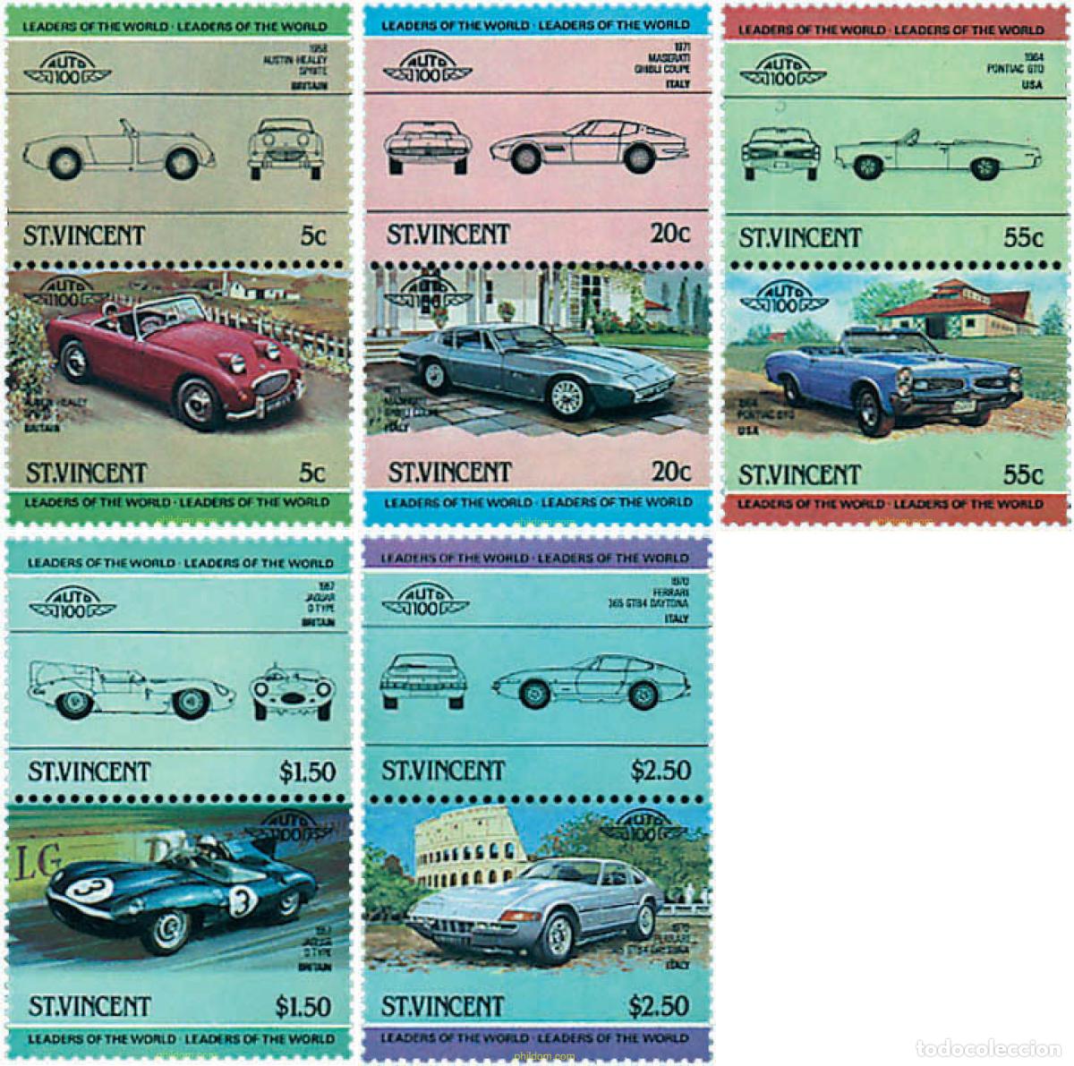 Timbres: 6720 MNH SAN VICENTE 1984 AUTOMOVILES