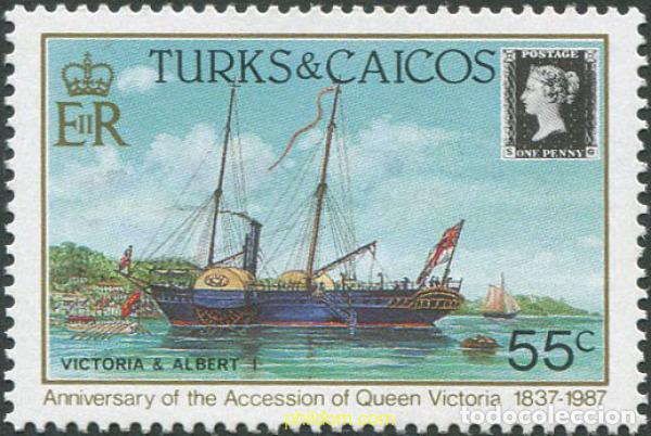 Timbres: 678384 MNH TURKS Y CAICOS 1987 150 ANIVERSARIO DE LA ASCENSION AL TRONO DE LA REINA VICTORIA