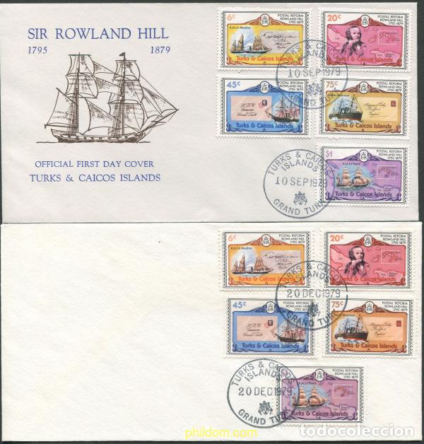 Sellos: 409412 MNH TURKS Y CAICOS 1979 CENTENARIO DE LA MUERTE DE SIR ROWLAND HILL