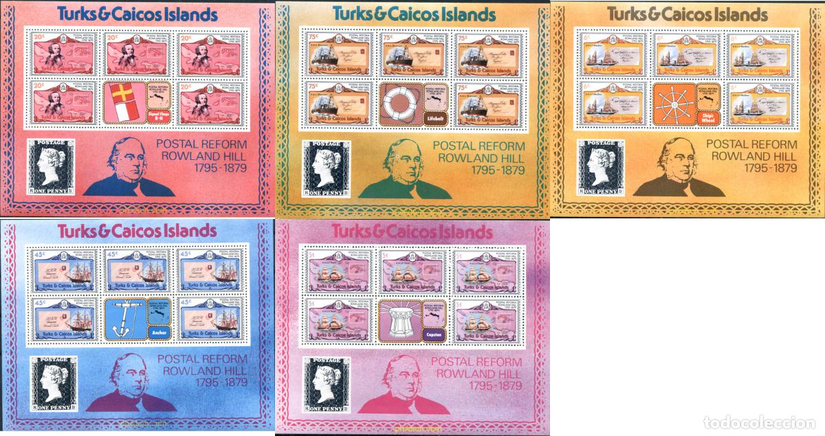 Sellos: 677299 MNH TURKS Y CAICOS 1979 CENTENARIO DE LA MUERTE DE SIR ROWLAND HILL