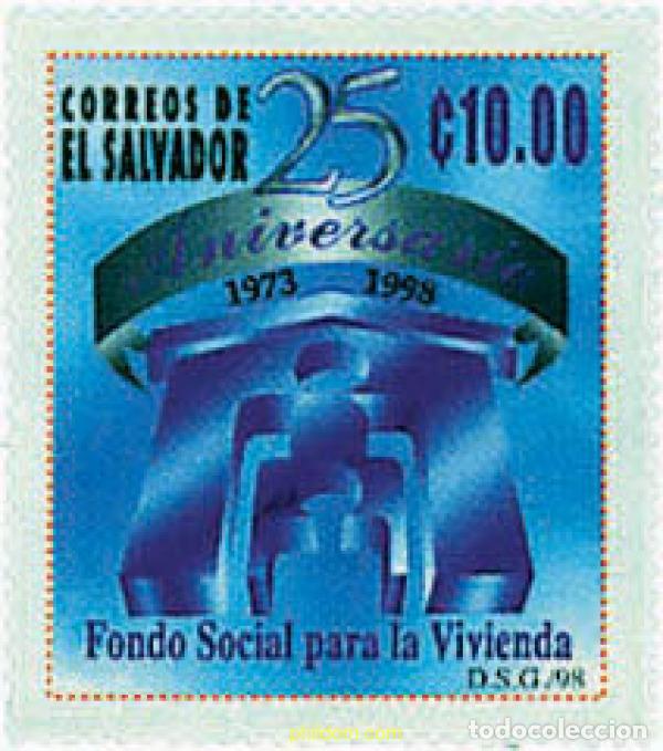 Sellos: 204822 MNH EL SALVADOR 1998 25 ANIVERSARIO DEL FONDO SOCIAL PARA LA VIVIENDA