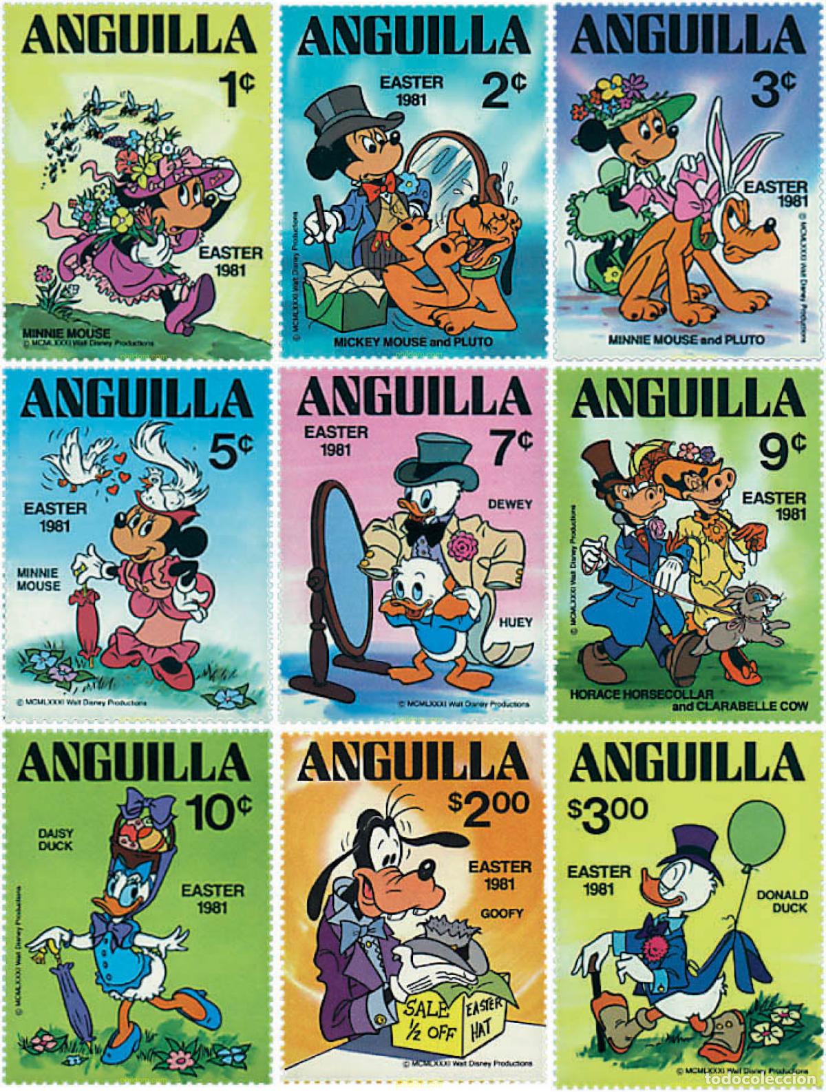 Timbres: 79040 MNH ANGUILLA 1981 PERSONAJES DE WALT DISNEY