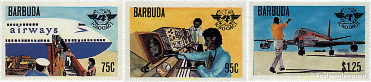Timbres: 119621 MNH BARBUDA 1979 30 ANIVERSARIO DE LA ORGANIZACION INTERNACIONAL DE AVIACION CIVIL