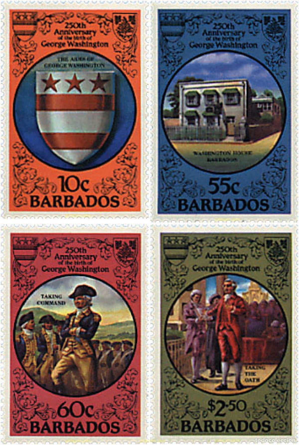 Sellos: 163691 MNH BARBADOS 1982 250 ANIVERSARIO DEL NACIMIENTO DE GEORGE WASHINGTON