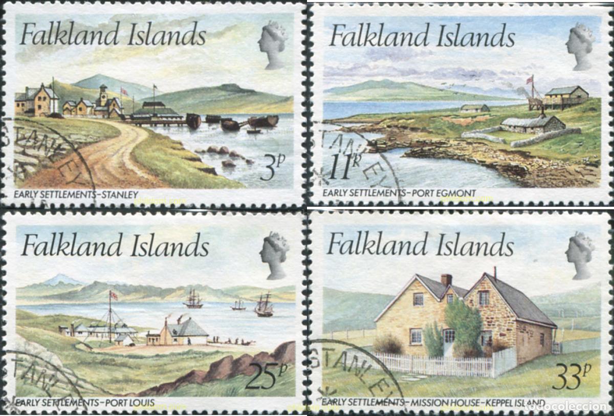 Sellos: 204825 USED FALKLAND 1980 PRIMEROS ASENTAMIENTOS