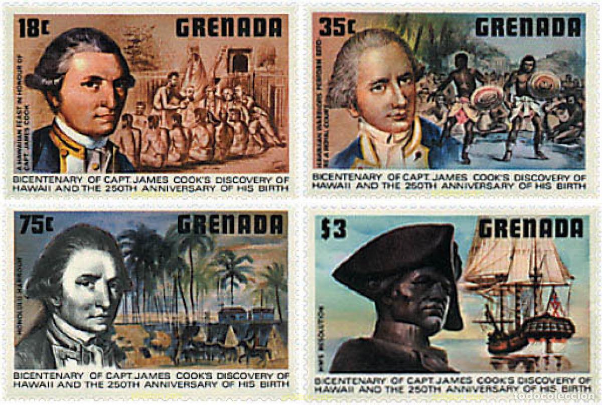 Sellos: 141401 MNH GRANADA 1978 250 ANIVERSARIO DEL NACIMIENTO DE JAMES COOK