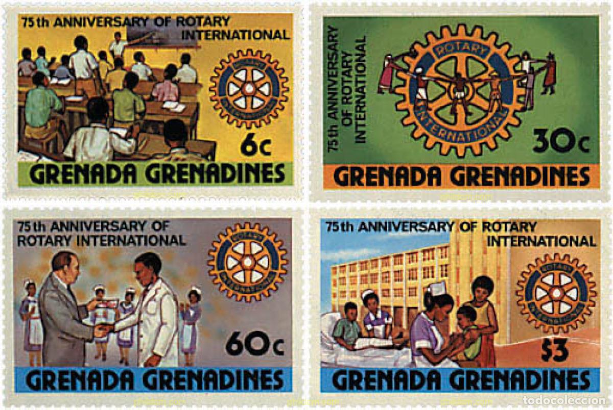 Sellos: 212740 MNH GRANADA GRANADINAS 1980 75 ANIVERSARIO DEL ROTARY INTERNATIONAL