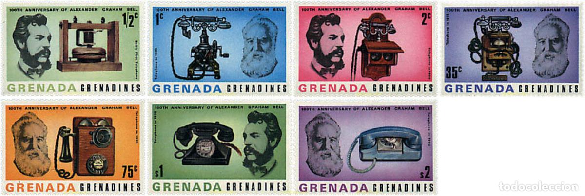 Sellos: 212745 MNH GRANADA GRANADINAS 1977 CENTENARIO DEL NACIMIENTO DE ALEXANDER GRAHAM BELL
