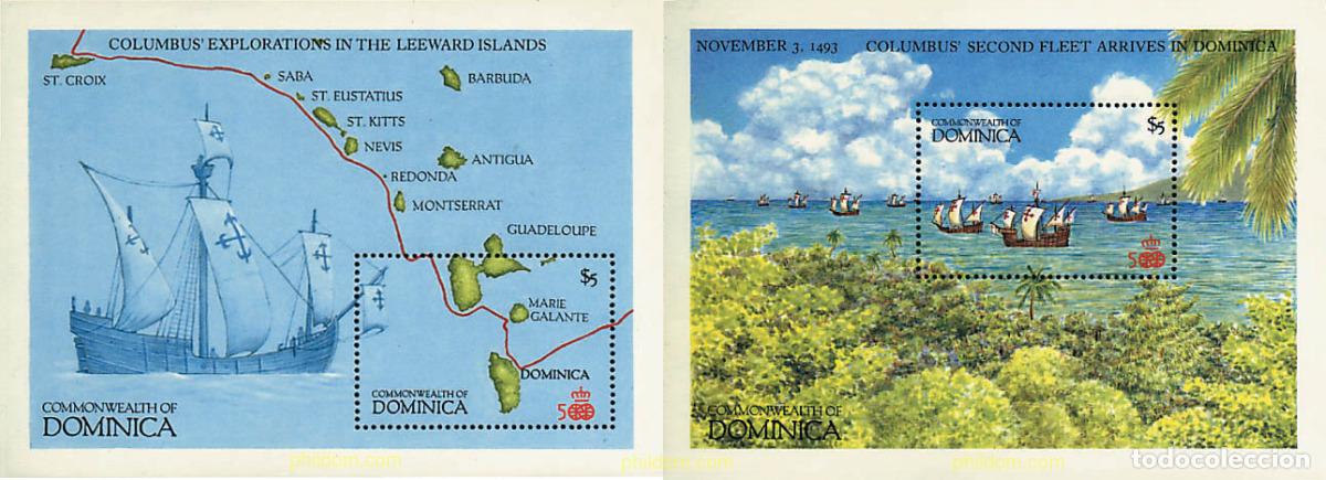 Sellos: 189256 MNH DOMINICA 1987 500 ANIVERSARIO DEL DESCUBRIMIENTO DE AMERICA