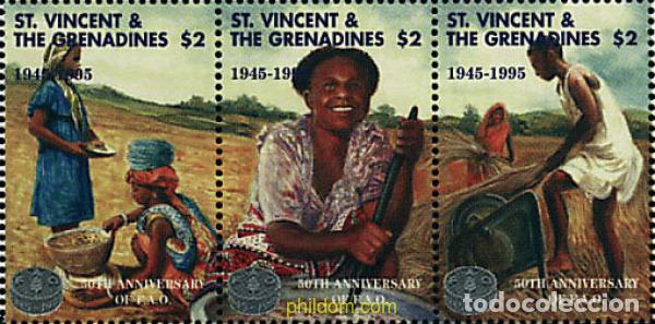 Sellos: 12044 MNH SAN VICENTE 1995 50 ANIVERSARIO DE LA FAO (ORGANIZACION PARA LA ALIMENTACION Y LA AGRICUL
