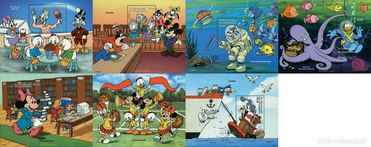 Sellos: 49022 MNH SAN VICENTE 1996 PERSONAJES DE WALT DISNEY EN EL TRABAJO
