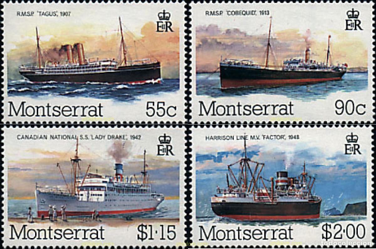 Sellos: 175820 MNH MONTSERRAT 1984 BARCOS POSTALES