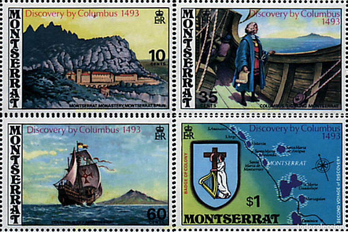 Sellos: 175489 MNH MONTSERRAT 1973 480 ANIVERSARIO DEL DESCUBRIMIENTO DE MONTSERRAT POR CRISTOBAL COLON