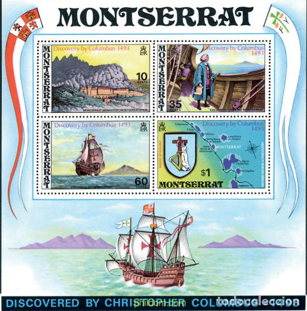 Sellos: 175491 MNH MONTSERRAT 1973 480 ANIVERSARIO DEL DESCUBRIMIENTO DE MONTSERRAT POR CRISTOBAL COLON
