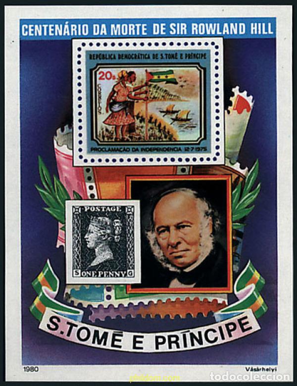 Sellos: 79724 MNH SANTO TOME Y PRINCIPE 1980 CENTENARIO DE LA MUERTE DE SIR ROWLAND HILL