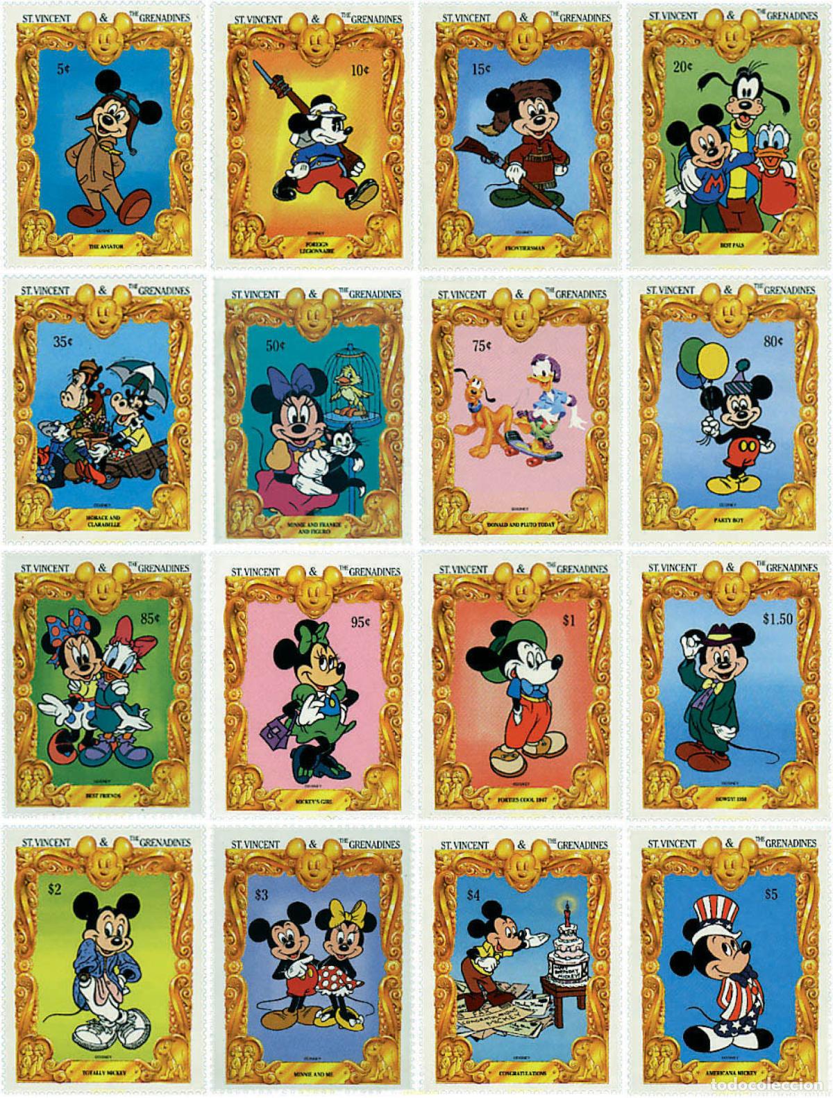 Sellos: 93228 MNH SAN VICENTE 1994 65 ANIVERSARIO DE MICKEY MOUSE