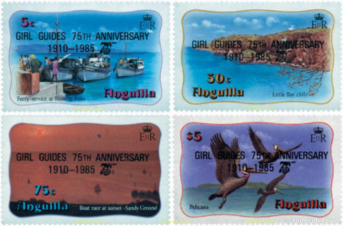 Sellos: 40863 MNH ANGUILLA 1985 75 ANIVERSARIO DEL ESCULTISMO FEMENINO
