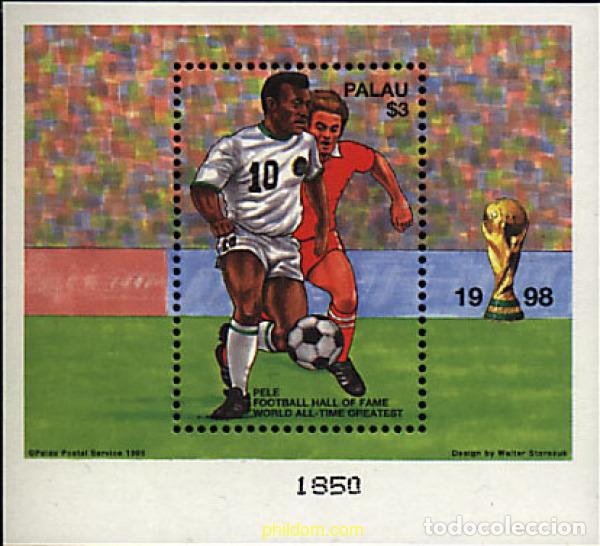 Sellos: 44968 MNH PALAU 1998 COPA DEL MUNDO DE FUTBOL. FRANCIA-98